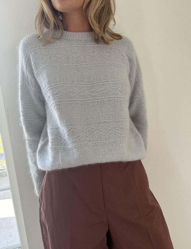 Porcelain Damask Sweater
