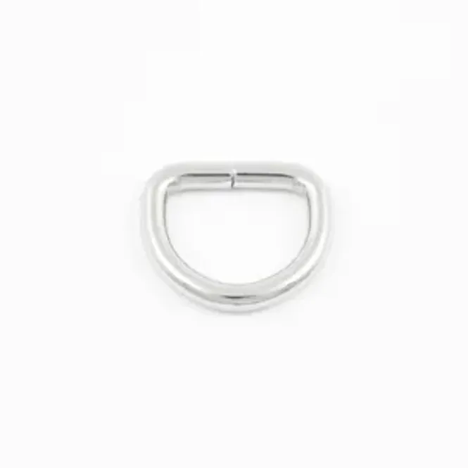 Hovedbilde D-ring 20mm sølv (2pk)