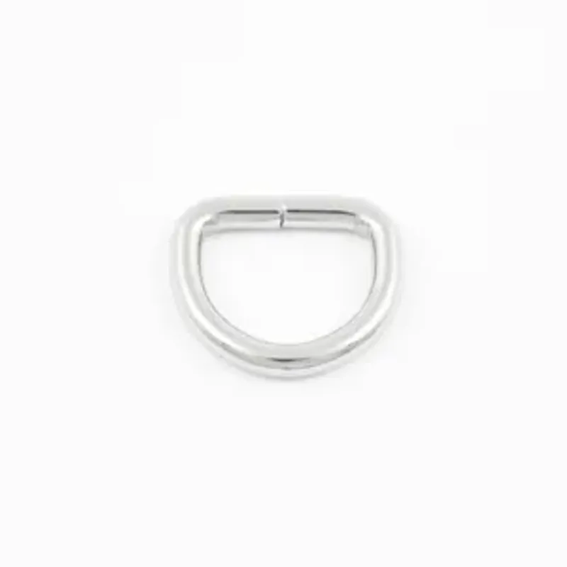 D-ring 20mm sølv (2pk)