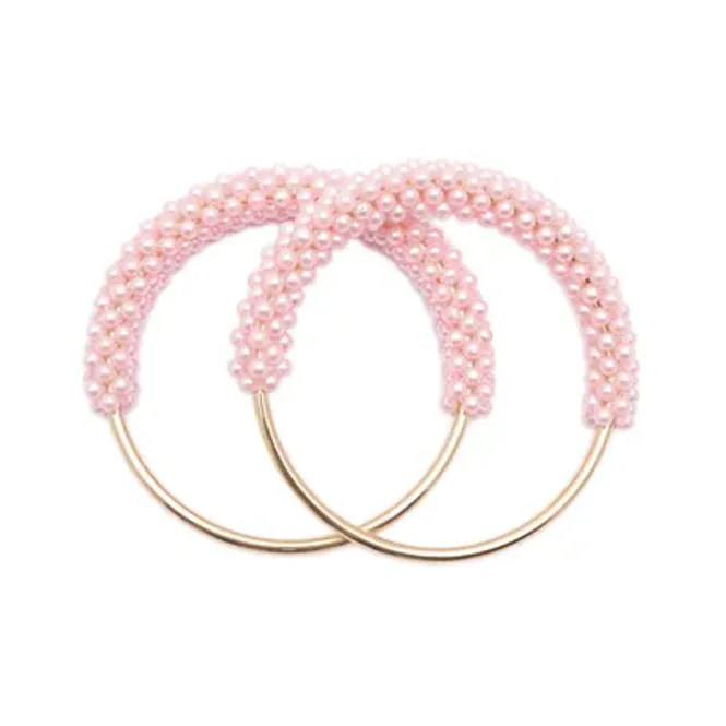 Hovedbilde Veskehåndtak perler (rosa, par)